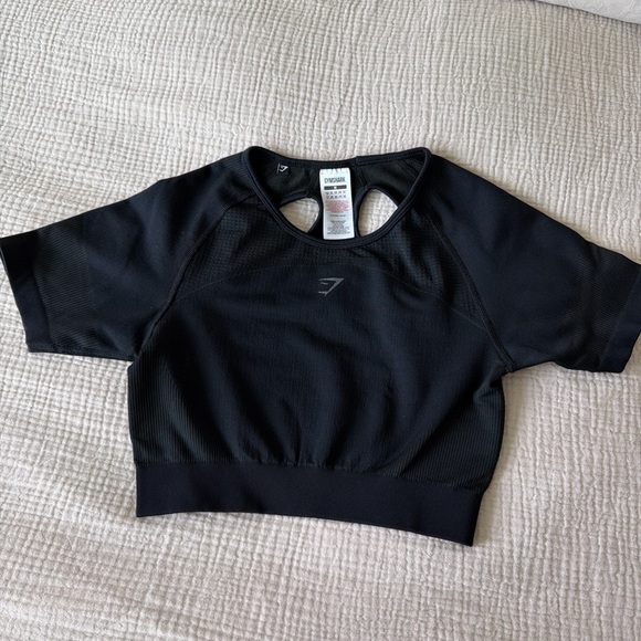 Gymshark Tops - Gymshark Black Athletic Crop Top